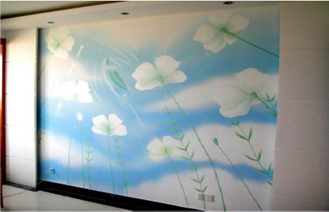 盐亭画墙绘怎么画好白云的蓬松感？