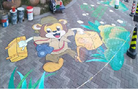 盐亭夏季画地面彩绘会遇到的问题