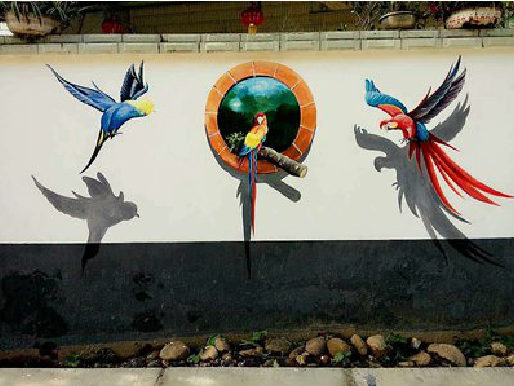 盐亭视觉错位-3D墙绘设计