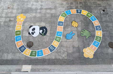 盐亭地面游戏彩绘