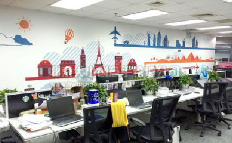 盐亭教你设计办公室墙绘的方法。