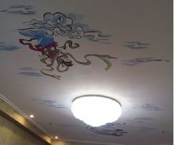 盐亭如何快速绘制天花板上的手绘墙？